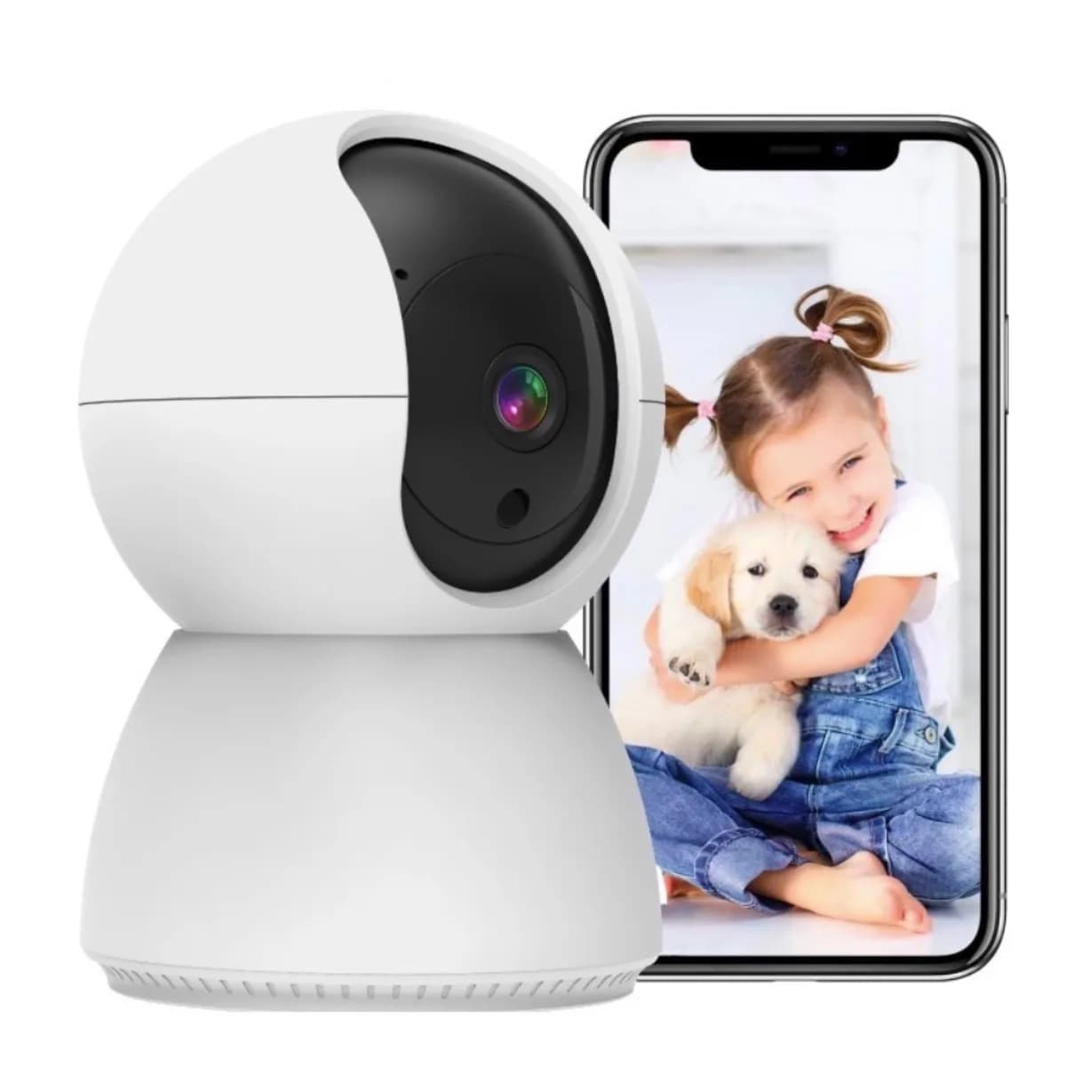 Telecamera per Bambini e Animali Domestici, Videocamera di Sicurezza IP per Interni con Risoluzione 2K, Funzione Pan Tilt Zoom e Avvisi di Movimento