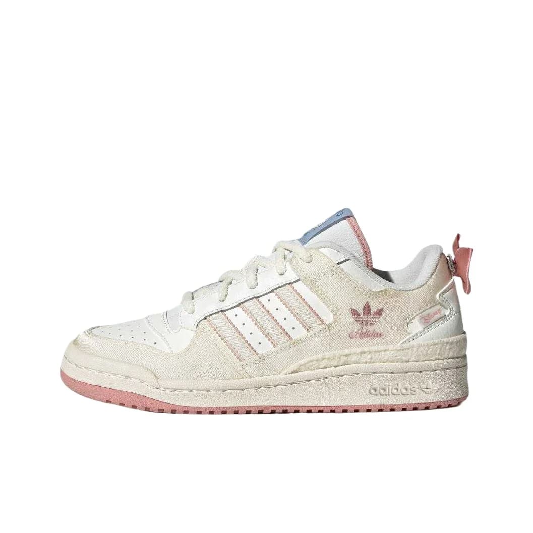 Disney x Adidas Originals FORUM Low top Basketball Shoes Women's Bright White JR4247