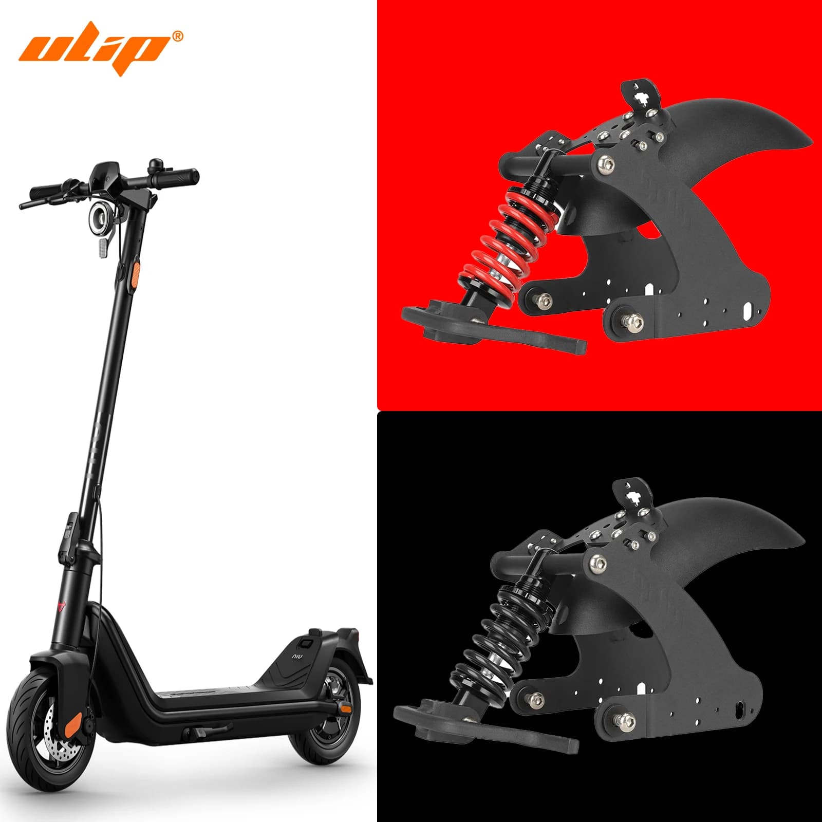 Ulip Nuovo Aggiornamento Sospensione Posteriore Ammortizzatore Kit e Parafango Fanale Posteriore Parte Per NIU KQI3 Scooter Elettrico Ammortizzatore Accessori