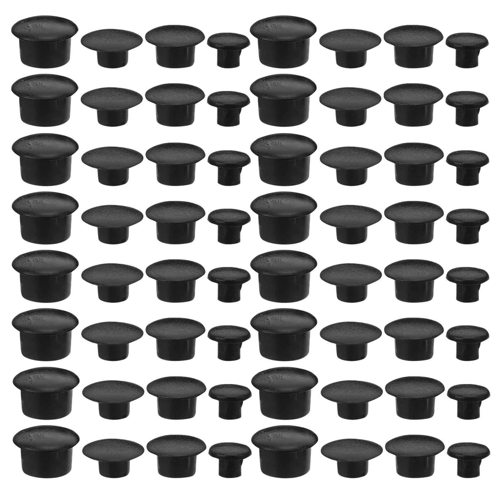 200 Pezzi Tappi Rotondi in Plastica per Fori da 5mm, 6mm, 8mm, 10mm, Copriforo per Viti di Mobili, Coperchi Copriforo per Armadi, Scaffali, Pareti, Fai da Te