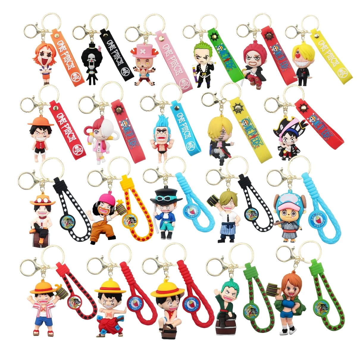 29 Stili di Portachiavi con Personaggi di One Piece, Ciondoli Luffy, Chopper, Zoro, Simpatici Accessori per Borse, Regali, Modellini Anime