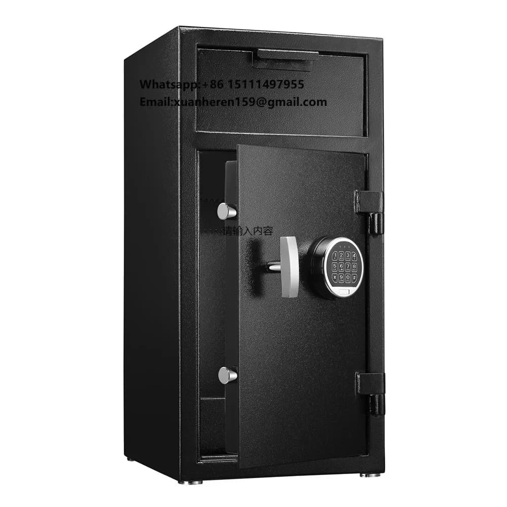 Cassaforte con Caricamento Frontale e Serratura Digitale, Cassetta di Sicurezza per Deposito Denaro