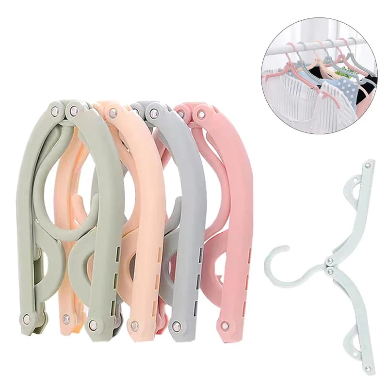 1PC multifunctional travel plastic coat hangers space jackets folding clothes hangers creative clothes hangers for children