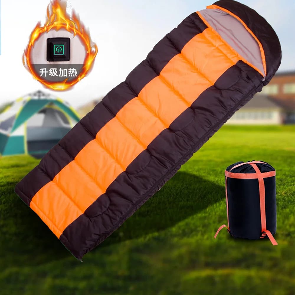 Heated sleeping bag Heated sleeping bag with outdoor camping charge 5 V -20 °C Electric sleeping bag Single type C interface