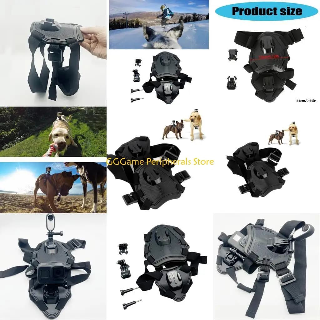 U55B Supporto per imbracatura per fotocamera con gilet per cani regolabile solido con fibbie rotanti Elementi fissaggio con a