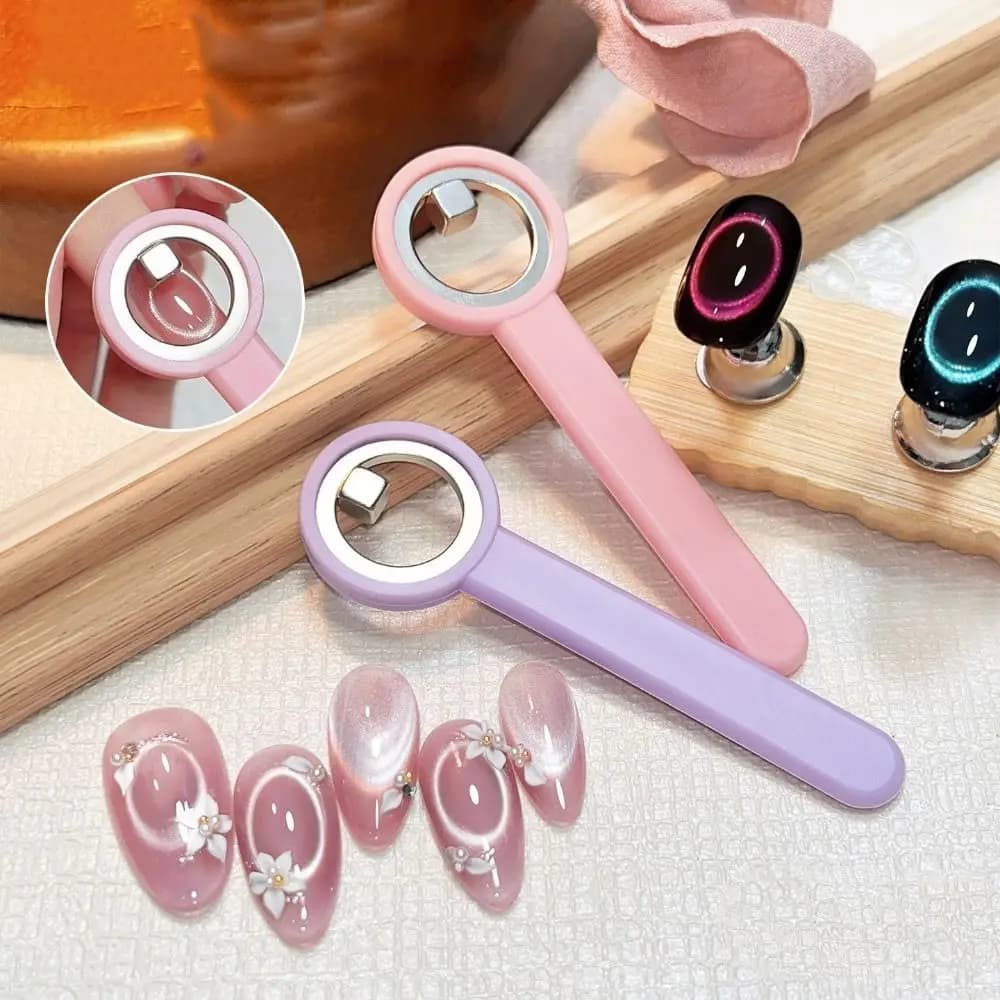 Magnete per Unghie a Forma di Foro Nero con Manico Lungo e Potente, Magnete Ergonomico per Nail Art
