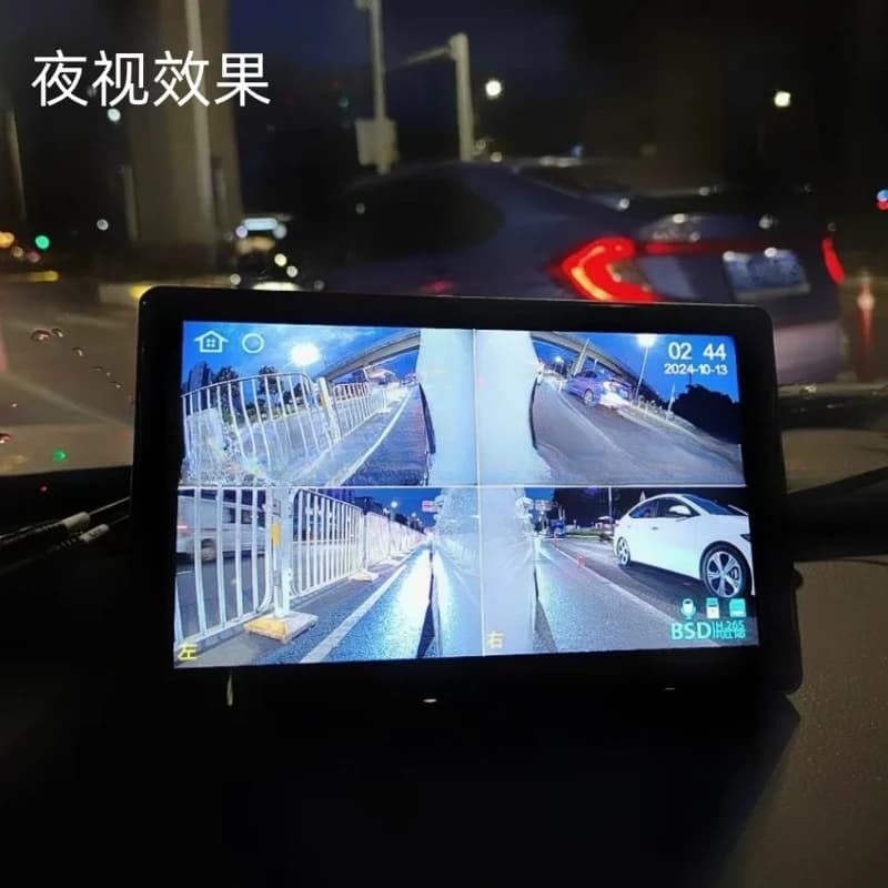 Specchietto Retrovisore Elettronico per Auto con Doppia Lente Integrata da 7 Pollici, Telecamera AHD ad Alta Definizione 1080P