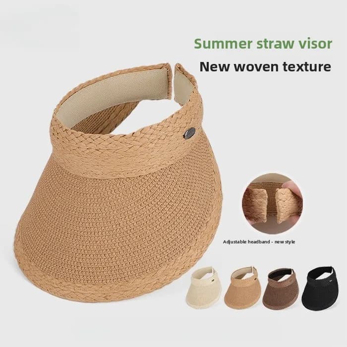 Summer Outdoor Travel Sun-protective Hat Women Stylish Versatile Straw Hat Wide Brim UV Protection Breathable Sombrero Cool Cap