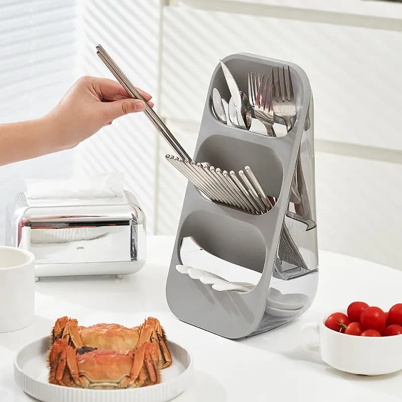 Storage tray for cutlery Knife holders Organizer for crockery Fork Separation box Kitchen cabinet Plastic container