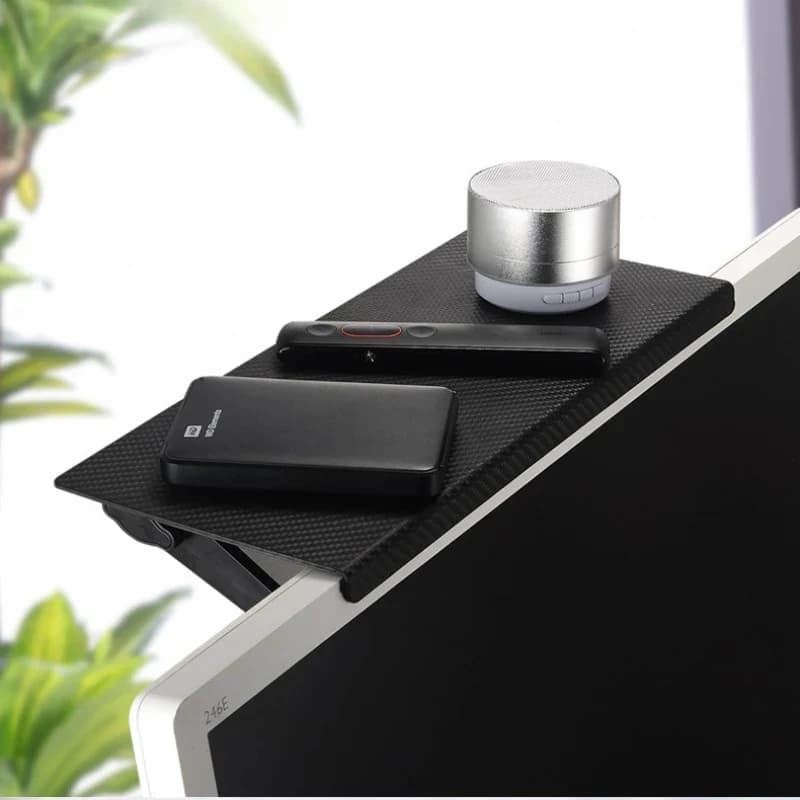 Mensola Superiore Regolabile per Monitor, Organizzatore per TV, Router, Computer, Supporto da Scrivania