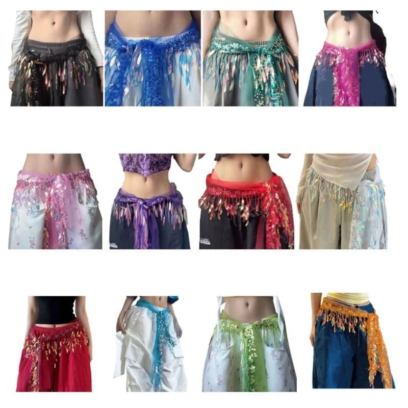 31BF Fashion Shirt Extender Jeans Decor Dance Hip Scarf Dancing Belt Waist Chain