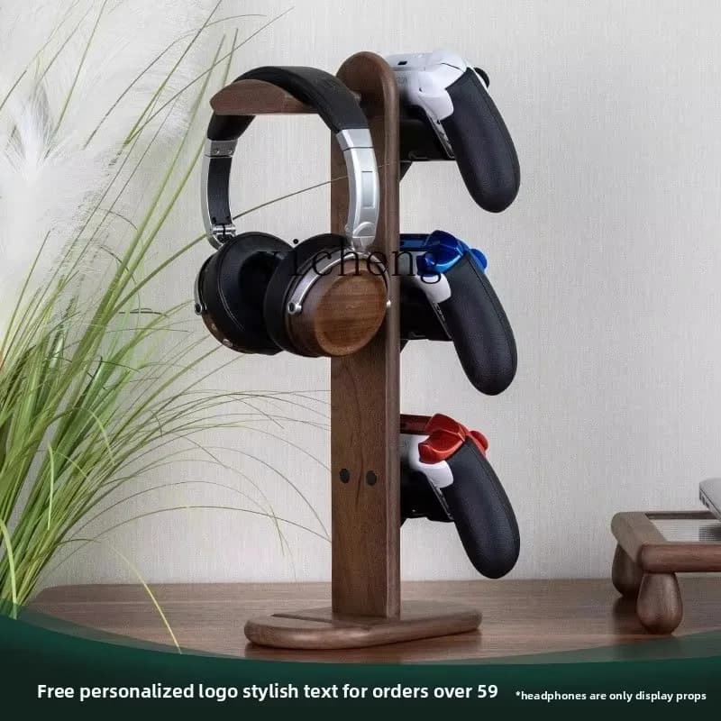 Cz-28 Walnut Wood Headphone Stand Wooden Game Controller Solid Wood Storage Rack