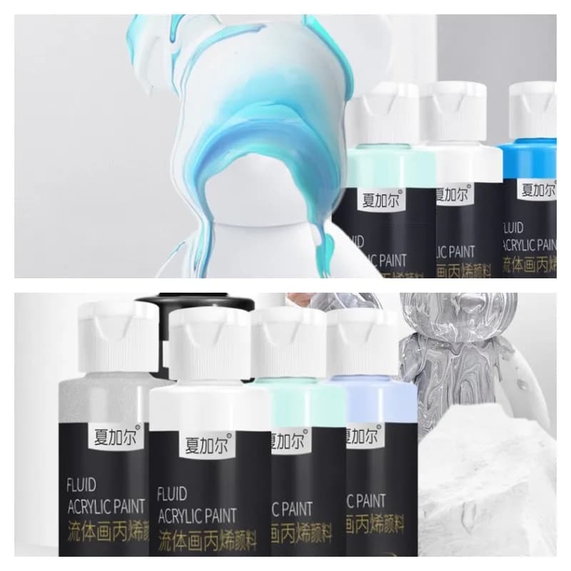 60ml Fluid Acrylic Paint Creative Fluid Bear DIY Hand Painting Liquid Cell Colorful Pigment