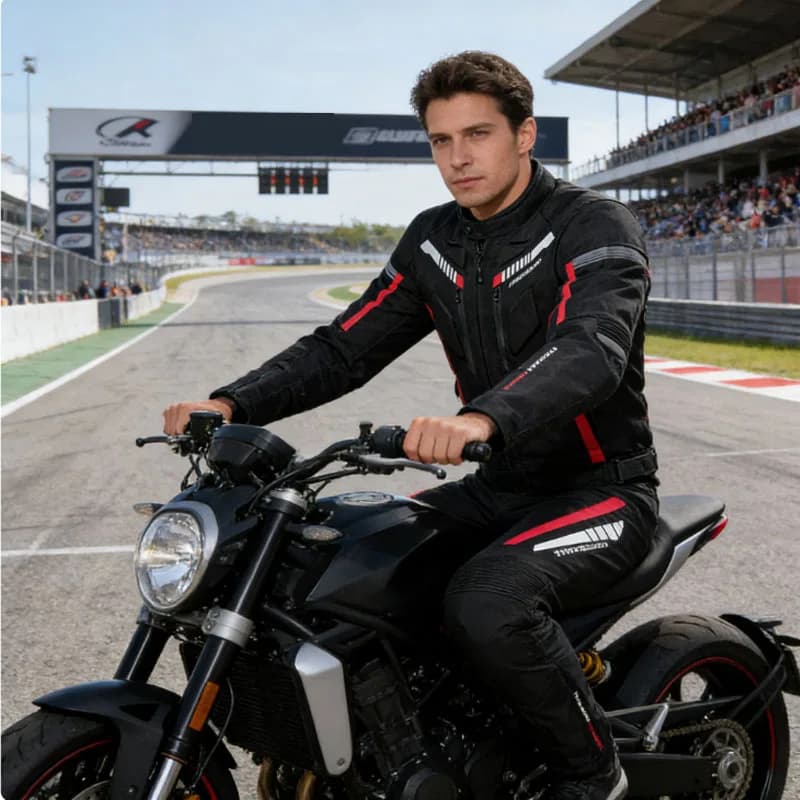 Motorcycle Jacket Waterproof Windproof Racing Gear Clothes Accessories with Removable CE Armor Warm Fleece Lining Riding Coat