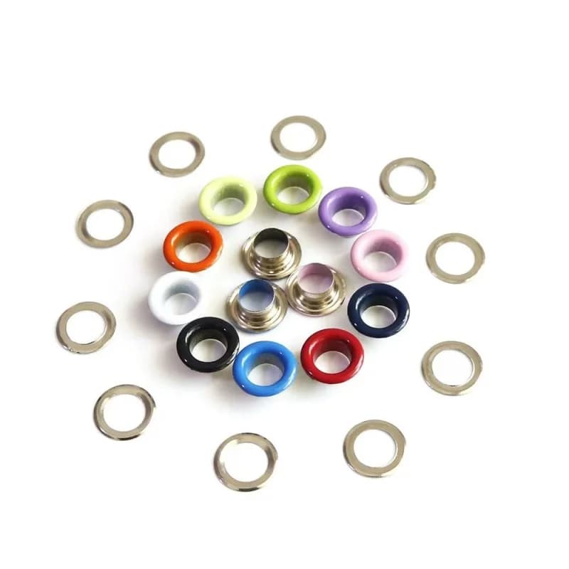 300 Set di Occhielli in Acciaio Inossidabile da 4mm, Antiruggine, per Scarpe, Borse, Pelle, Tessuti, Rivetti, Artigianato