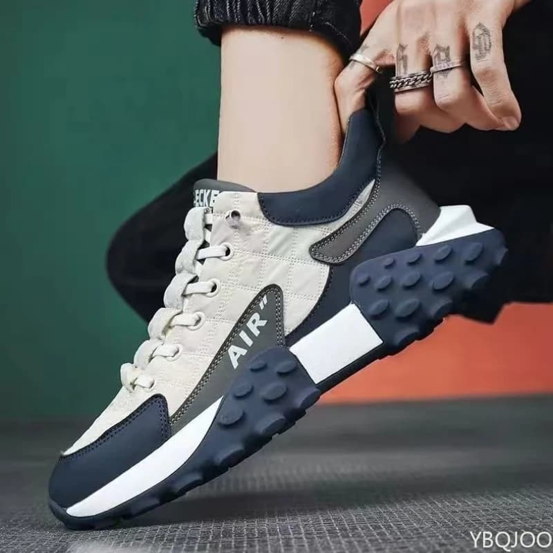 Di grandi dimensioni Primavera e Autunno Nuova suola spessa Altezza crescente Scarpe da uomo casual Tendenza di nicchia Scarpe sportive piatte versatili da uomo