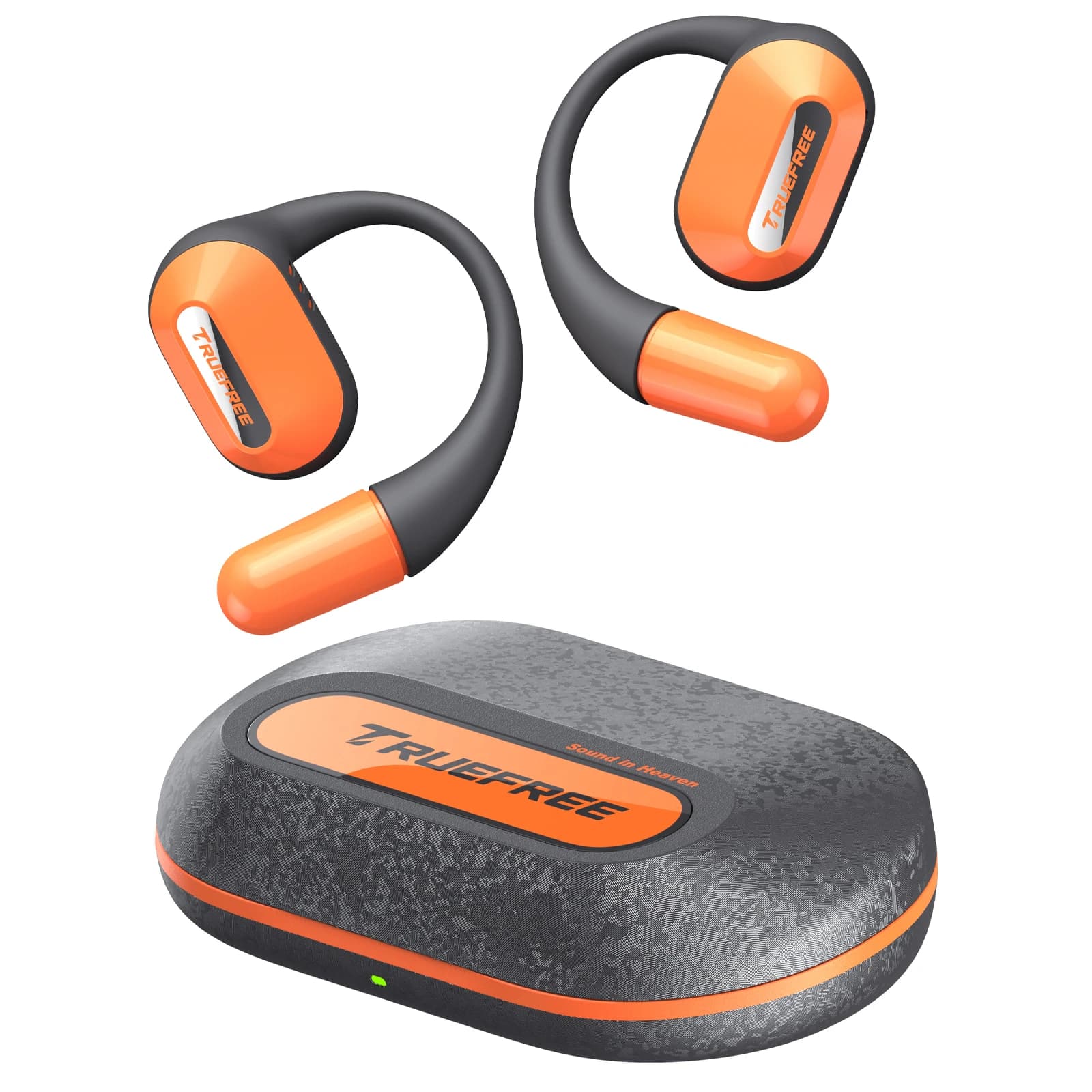 Truefree O2 Open Ear Bluetooth wireless earphones with directional acoustics, IPX5, multipoint connection, app control
