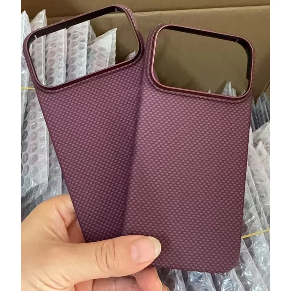 Real Carbon Fiber Case for Iphone 18 Pro Max Ultra Thin Lens Protection Aramid Fiber Phone Cover for Iphone 18 Pro Carbon Case