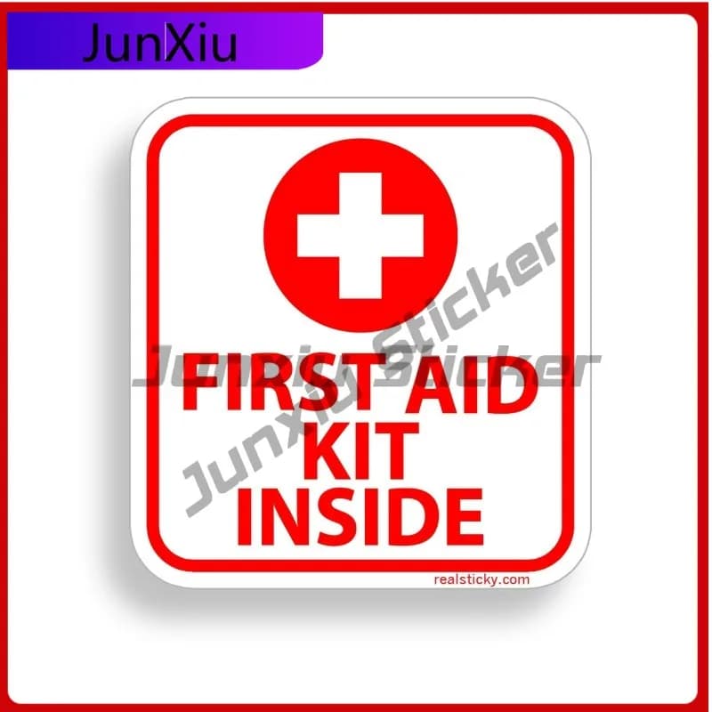 Kit Adesivi Carini per Paraurti Primo Soccorso, Anti-Graffio, Adesivi Interni, Decalcomanie Autoadesive in Vinile, Emergenza, Soccorso, Fai da Te