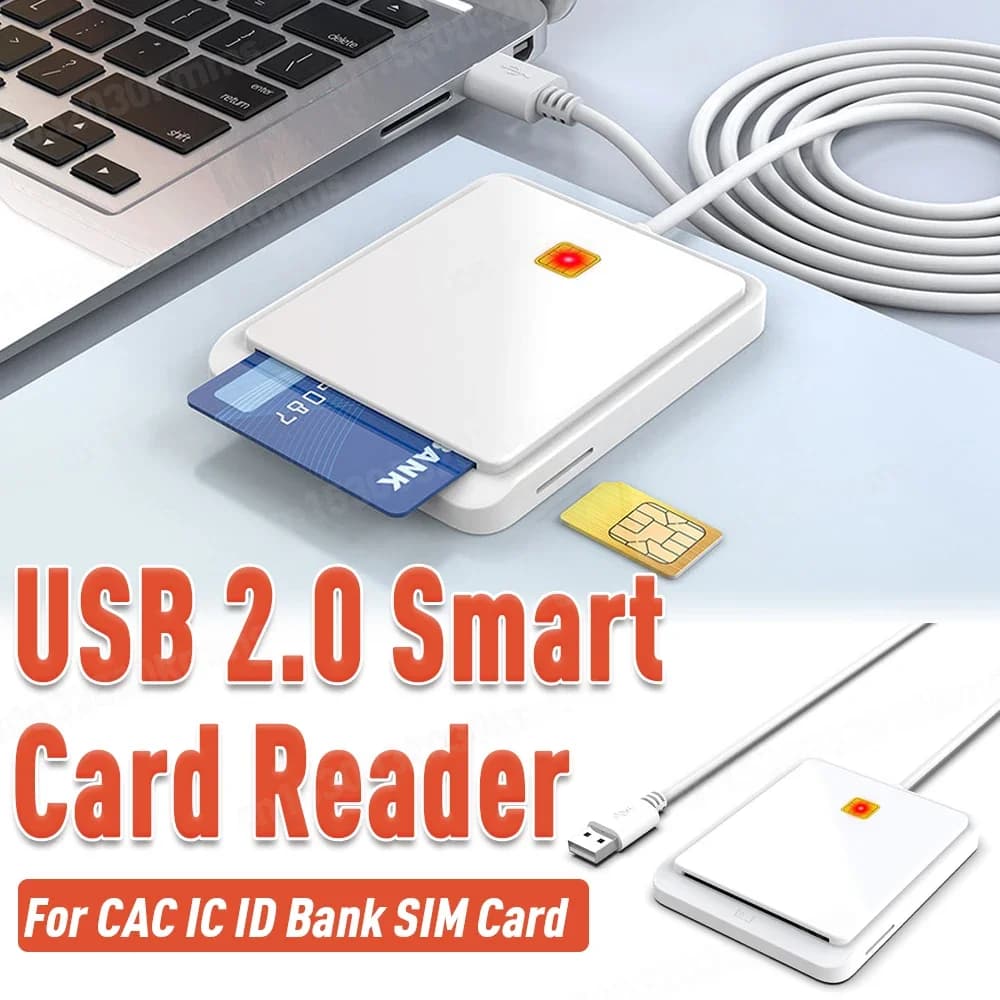 Supporto per lettore di Smart Card USB 2.0 memoria Hot Swap per ID Bank SIM CAC ID Card adattatore per connettore Cloner per Windows 7/8/8.1/10