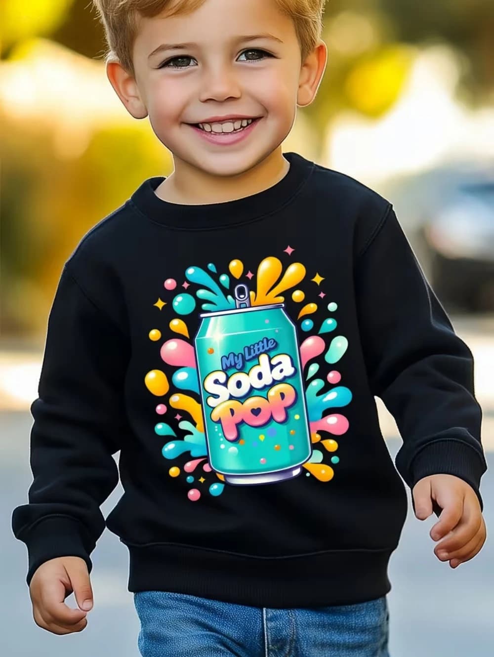 Felpa My Little Soda Pop per bambini Girocollo K-Pop Musica Felpe con cappuccio anime coreano Hip Hop Vestiti per ragazza che dicono Tee Top per bambini
