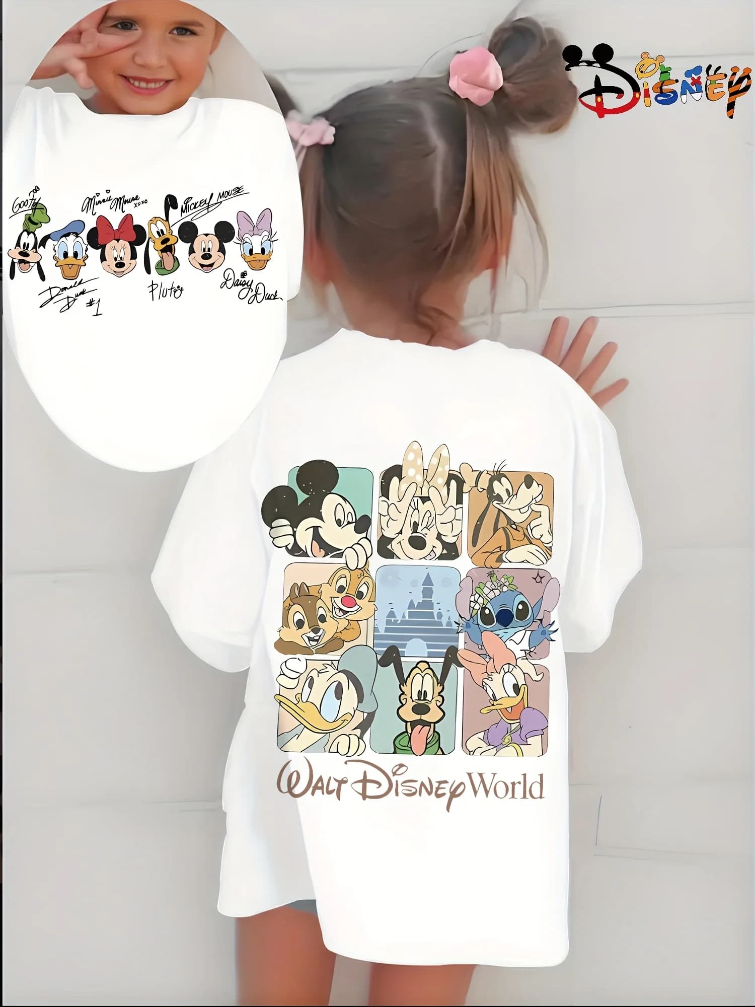 Magliette con stampa Disney Family, abiti genitore-figlio per uomo e donna, t-shirt a maniche corte alla moda universale, casual per l'outdoor