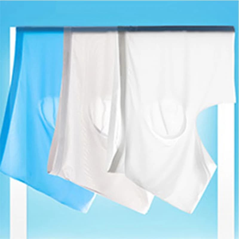 3/4 PCS Summer Ultra-thin Men Panties L-4XL Ice Silk Boxer Briefs Solid Sexy Transparent Shorts Quick-dry Seamless Underwear
