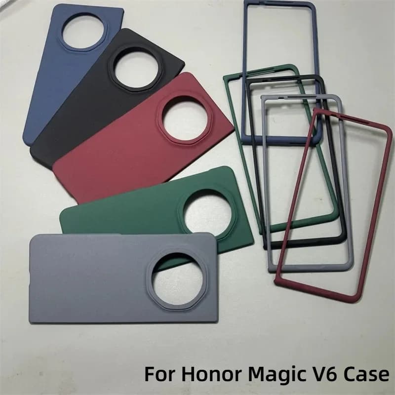 Luxury Minimalism Rock Sand Matte Phone Fold Case For Honor Magic V6 V5 V3 VS3 Anti-slip Ultra Thin Drop-proof PC Protect Cover