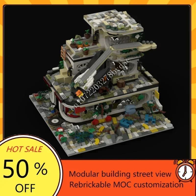 2758PCS Z Modular MOC Music-Store Creative Street View Custom Puzzle Architecture DIY Educational Assembly Model Toy Gift