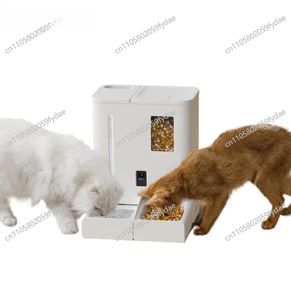 Ciotola per cani 4L acqua + 5L cibo, alimentatore intelligente integrato per animali domestici, due in uno, ricarica automatica, ecologico