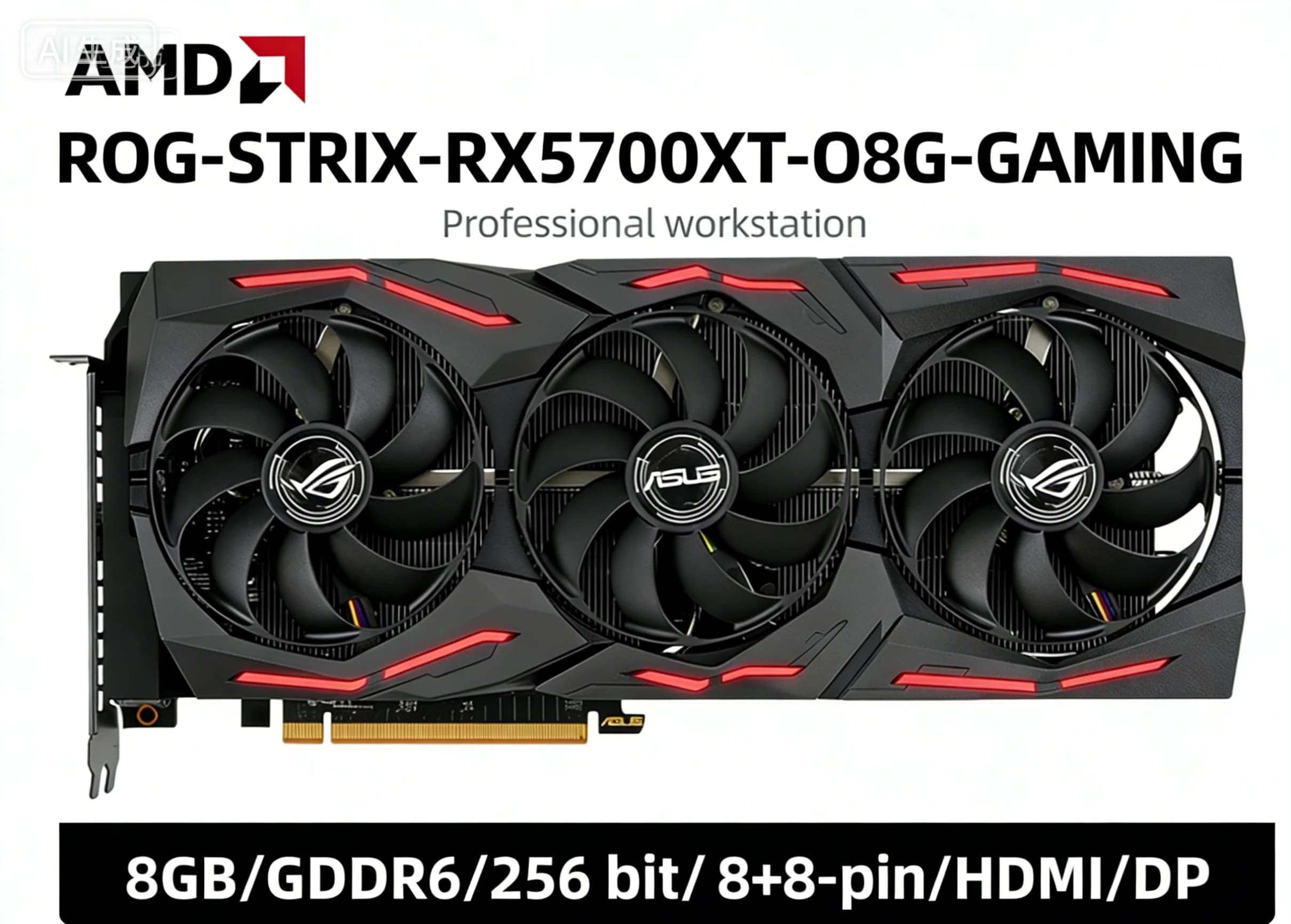 Scheda grafica ASUS AMD Radeon RX 5700 XT GPU STRIX-RX5700XT-O8G-GAMING 8GB GDDR6 256bit con supporto PCI-E 4.0 HDMI DP 8pin+8pin