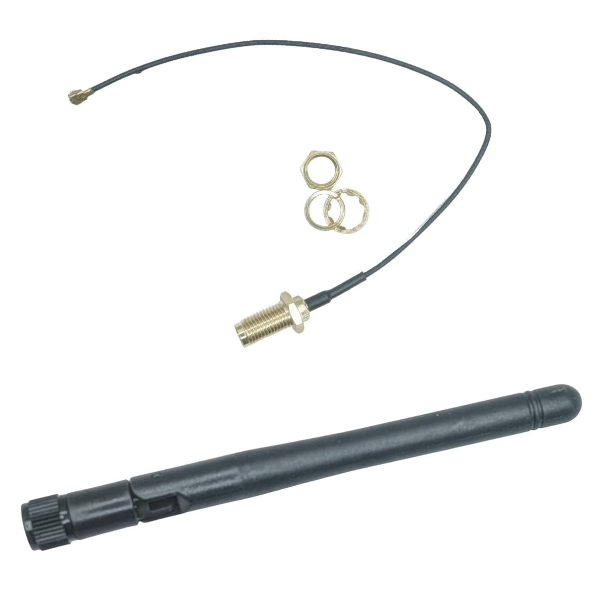 2.4G folding antenna with 3dBi gain, SMA female lazytail extension cable SMA male for WiFi network cards Zigbee 2.4GHz