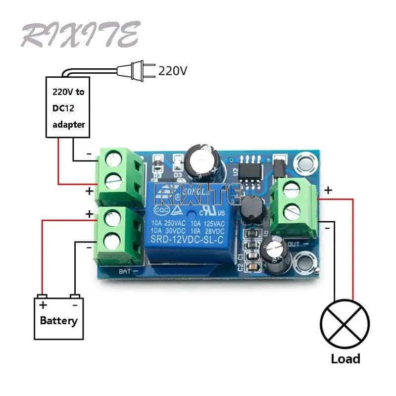 UPS shutdown protection module Battery control card with emergency interruption Automatic switching module Power DC 12V-48V