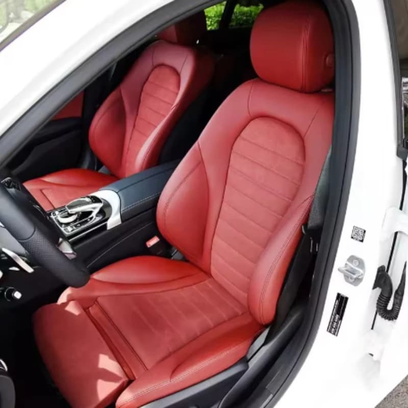 Per Mercedes Benz Classe C, Classe E, Classe S, Classe A, CLA, W204, C300, G500, GLB, GLC, GLA, GLE, CLA - Coprisedili auto personalizzati in pelle vegana per 5 posti