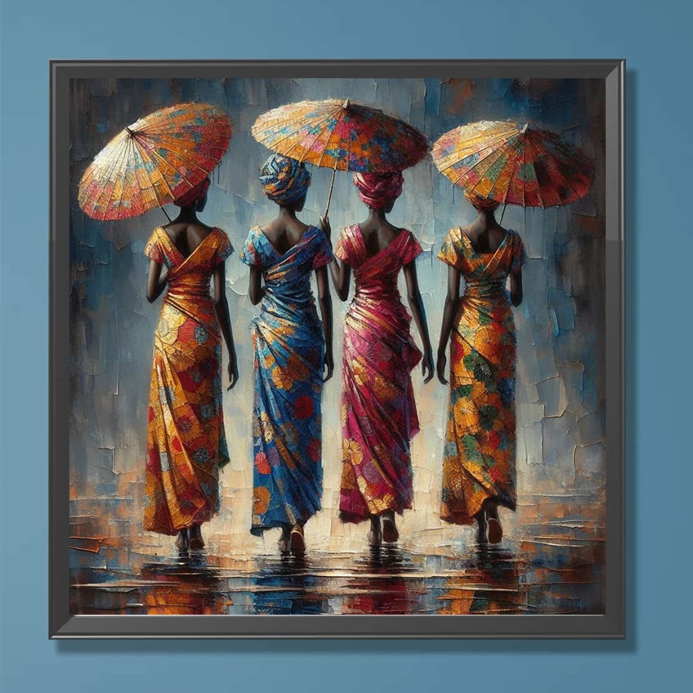 Paint By Numbers Kit On Canvas DIY Oil Art Girl Picture Home Wall Decor40x40cm