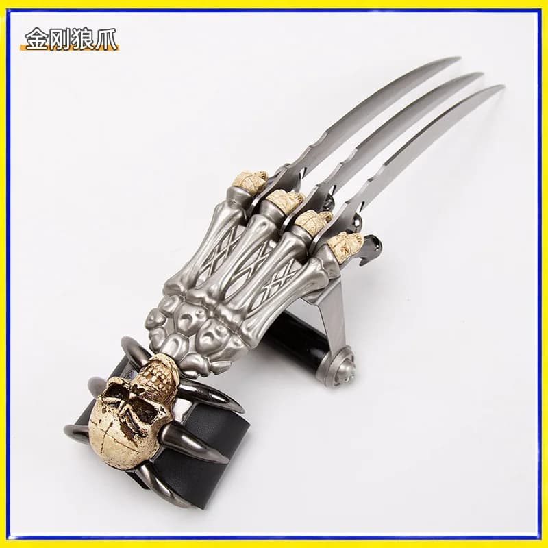Artigli di Wolverine X-Men, Accessorio per Cosplay, Artiglio Scheletrico, Costume, Oggetto da Collezione, Giocattolo per Performance Cinematografiche
