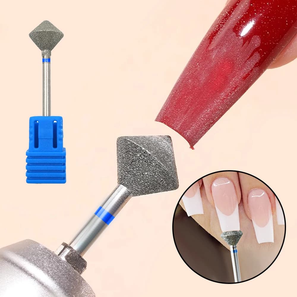 1 pz punte da trapano per unghie diamantate rotanti per cuticole pulite bava 3/32 "per punte per manicure accessori per macchine da trapano