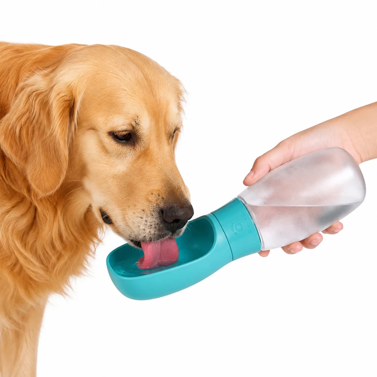 Dog Travel Water Bottle with Drinking Bowl Portable Pet Water Dispenser Leakproof Outdoor Puppy Water Bottle for Walking Camping