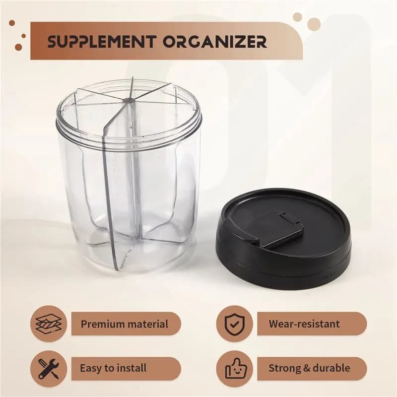 【ACCESSORI ELETTRONICI】2X Organizzatore per pillole con 6 scomparti, contenitore per integratori, per contenere 7 diverse vitamine, da viaggio