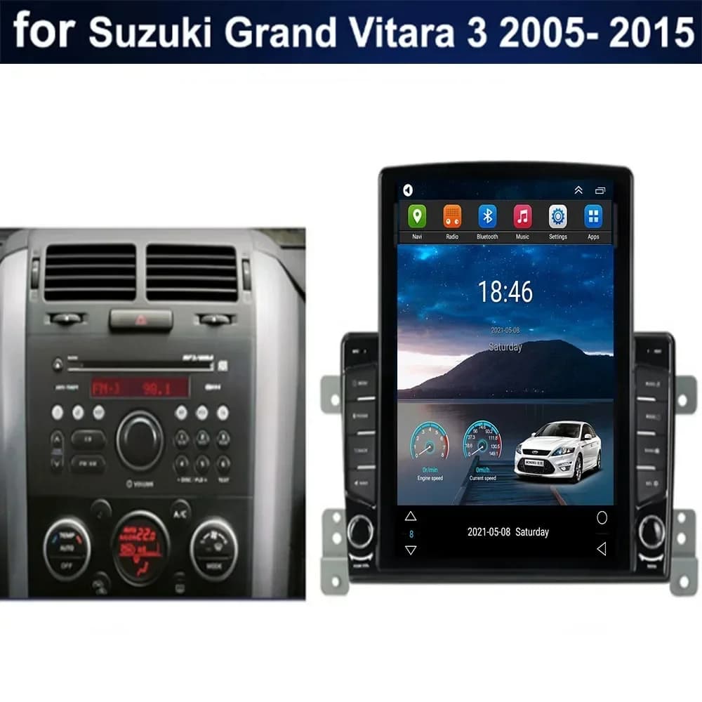9.7" Android 14 For Suzuki Grand Vitara 3 2005 - 2035 Tesla Type Car Radio Multimedia Video Player Navigation GPS Camera