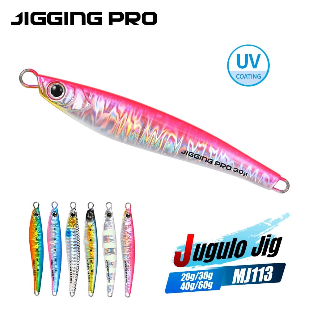 JIGGING PRO Jugulo Metal Jig Lure 15g 20g 30g 40g 60g Esche Artificiali per Jigging, Pesca dalla Riva, Attrezzatura da Pesca in Acqua Salata