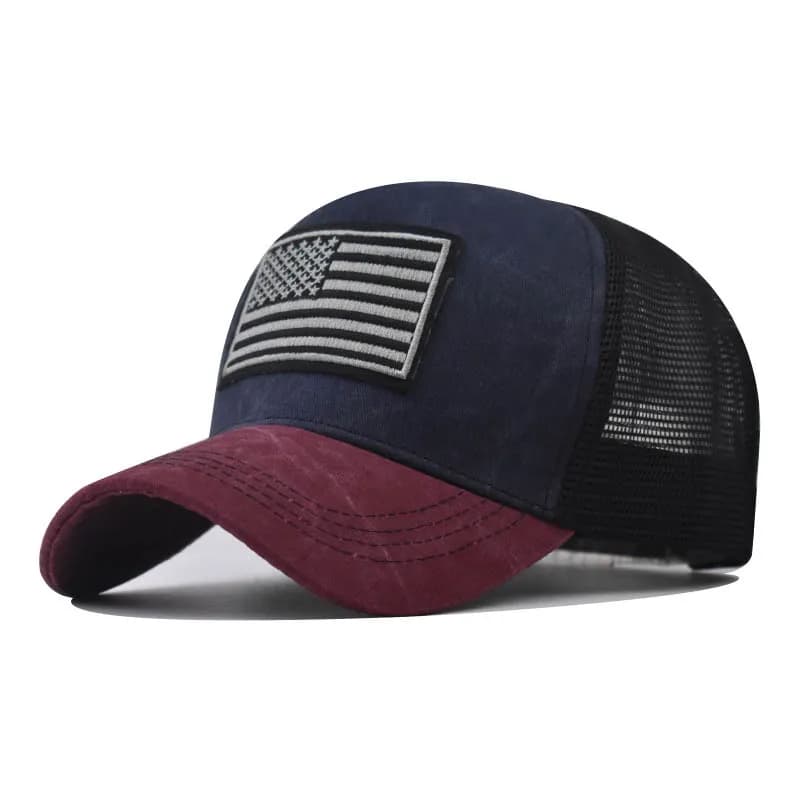 Fashion cotton man woman baseball cap fashion tactic American flag USA hip-hop hats unisex outdoor for racing
