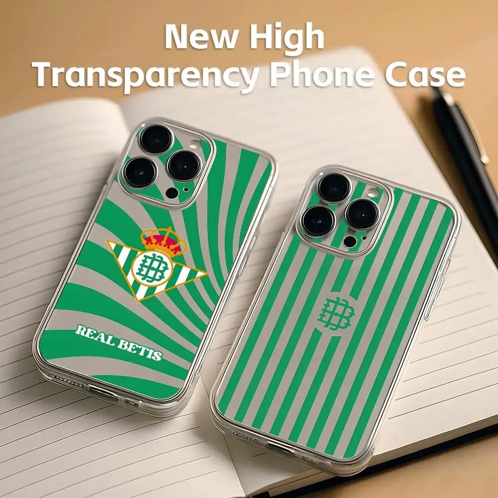 R-Real Luxury B-Betis-s Phone Case For iPhone 17 air 16 15 14 13 12 11 Pro Max Plus mini Transparent Case