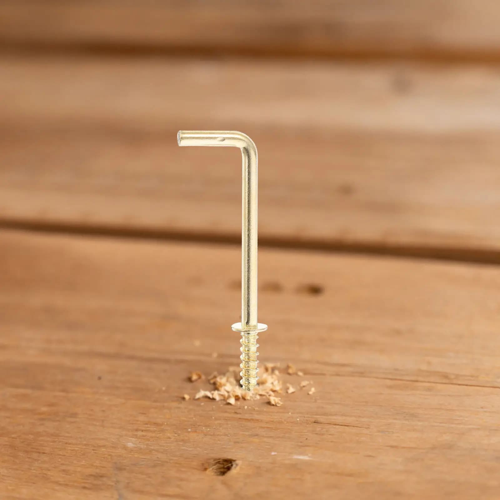 Set di Ganci a L in Ferro Autofilettanti, Mini Ganci per Appendere Quadri, Robusti Ganci a Vite con Finitura Dorata