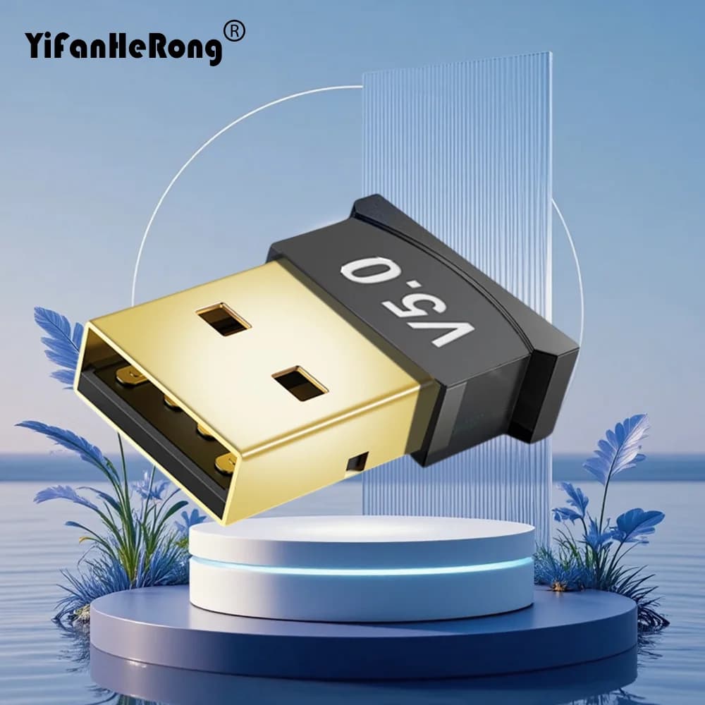 Adattatore vivavoce USB compatibile con Bluetooth 5.0 Trasmettitore wireless Ricevitore Dongle audio Adattatore USB per PC Computer portatile