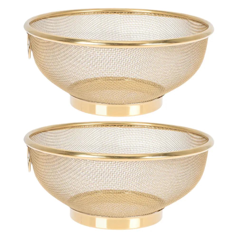 Set of 2 Stainless Steel Knits End 18 Cm, Kitchen Sink for Soy Milk, Friction Oil, Filter Foods, Drying Tray, Oil Filter