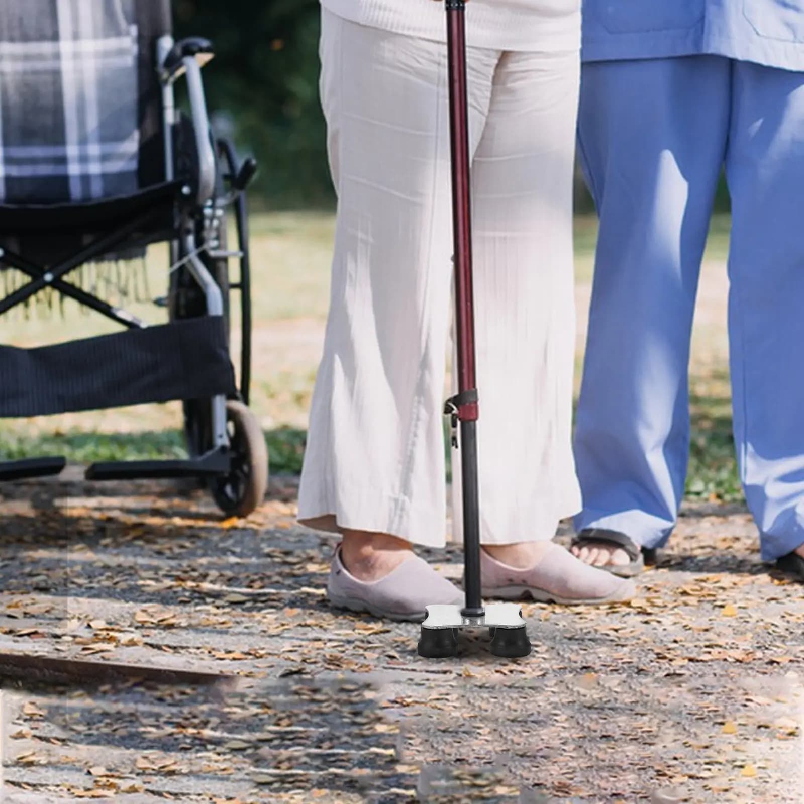 Set di 4 Punte Antiscivolo di Ricambio per Bastoni da Passeggio, Impugnatura Stabile Anti-Usura per Anziani, Protezione per Bastoni da Trekking