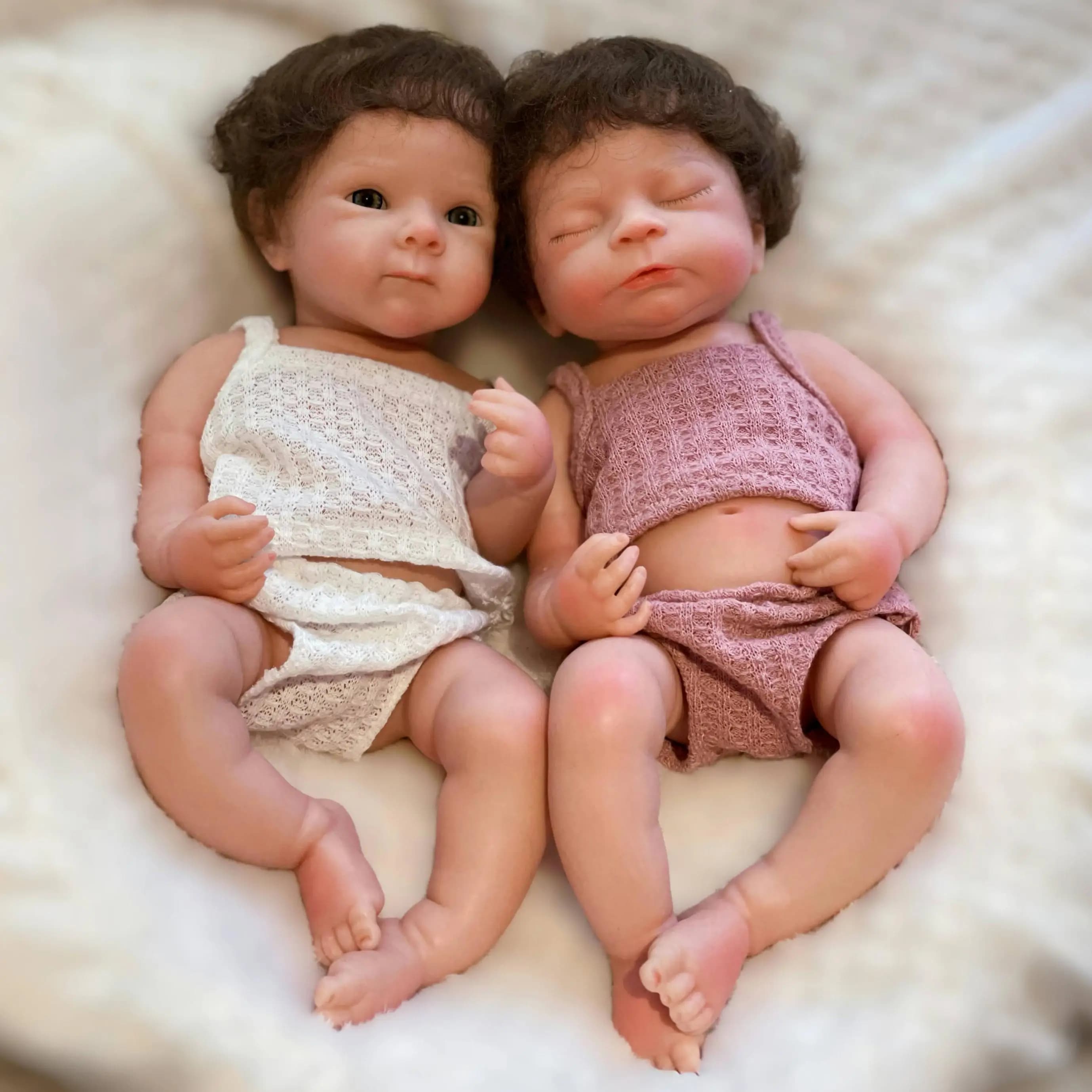 Bambole rinate per ragazze in Silicone da 13 pollici Bettie & Timothy bambola Reborn in Silicone solido morbido per tutto il corpo dipinta a mano per regalo per ragazze