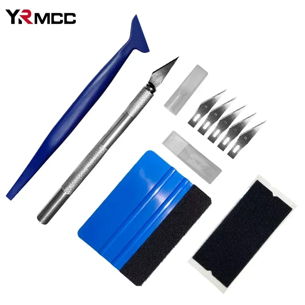 Car Wrapping Vinyl Tools Kit 9/13pcs adesivi per Auto Cutter Film Edge Trimming Squeegee Auto Body Film Tint Tools accessori per Auto