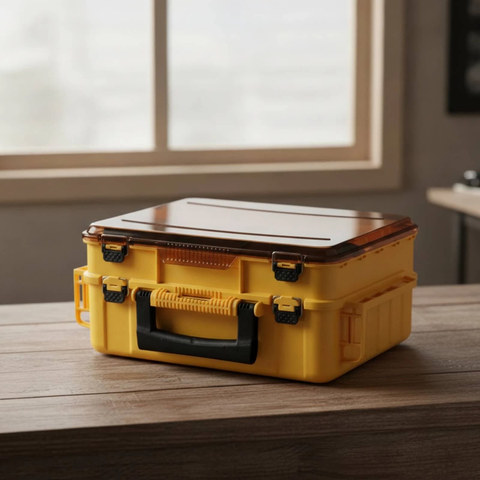 Tackle Box with Trays Slimline Fishing Tackle Box Gear Organizer Sturdy Container Flexible for Anglers